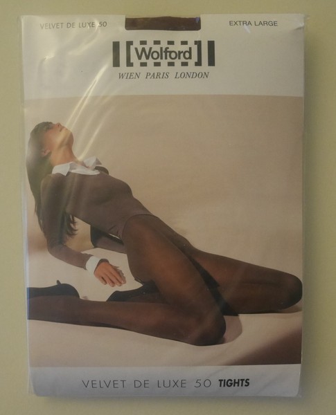 Neu & Ovp: Wolford Velvet De Luxe 50 Tights! 50 Den! Gr. Xl! Crimson Night- Rot-image