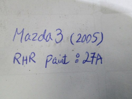 GENUINE 2005 Mazda 3 Right Side Rear Outer Door Handle Red Paint Code 27A - Bild 3 von 3