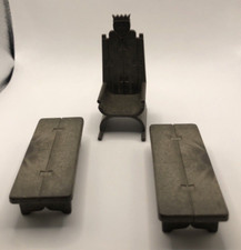 PLAYMOBIL Lot Of 3 ANTIQUE THRONE KING MEDIEVAL KNIGHTS KINGS And 2 Bench