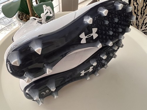 Under Armour Men’s UA Highlight MC Football Cleats White Navy Sz 8 - Picture 5 of 7