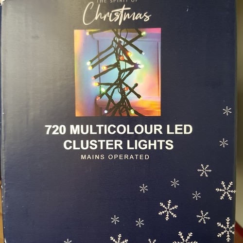 720 Cluster Lights Multicoloured Outdoor Indoor 8 Modes Christmas Decoration - Picture 13 of 16