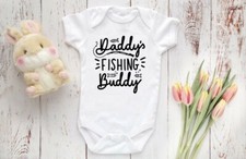 Daddy's Fishing Buddy Baby Onesie