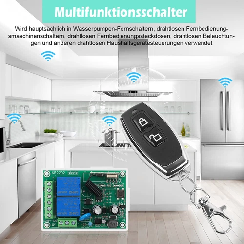 433MHz Funk Universal Garagentor Handsender 5X Fernbedienung & Empfänger AC220V - Bild 6 von 21