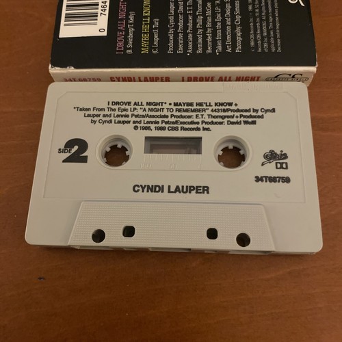 Cyndi Lauper - I Drove All Night RARE cassette single '89 - Picture 5 of 6