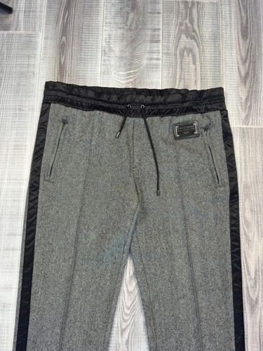 Dolce & Gabbana Con DG Hardware Pantalones de Lana Gris Metal Logo Gris Hombres Talla 48 - Imagen 7 de 15