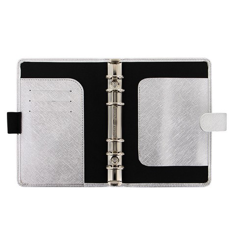 Filofax Saffiano Metallic Pocket Organizer Silver - 028755 - Picture 3 of 4