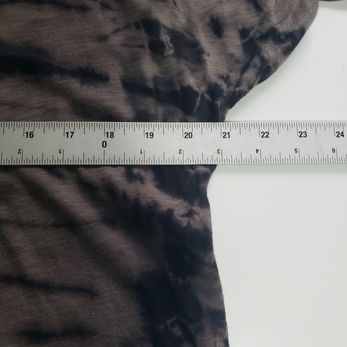 XCVI Top Womens Large Brown Black Tunic Tie Dye Festival Mixed Media Boho Hi Low - Picture 8 of 11