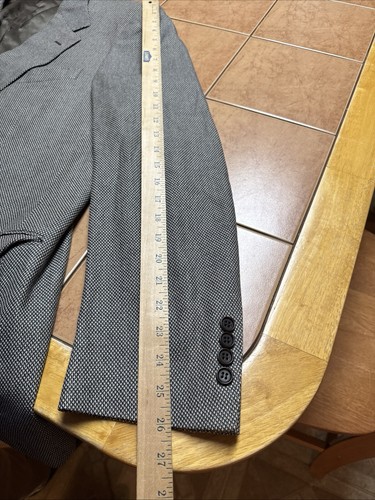Canali Silk Wool Brown Nailshead Sport Coat Blazer Sz 44L Suit Jacket Italy Made - Picture 11 of 13