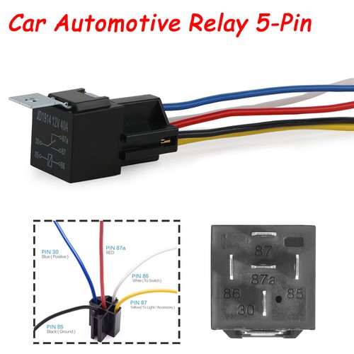 5x 12V Automotive Changeover Relay Relays Harness Socket Car Bike Van 40A 5-Pin - Picture 14 of 35