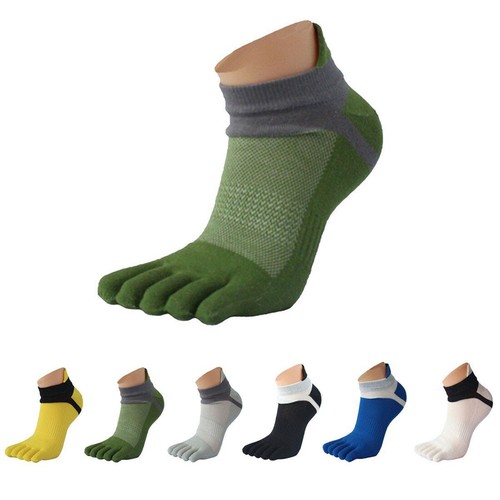 Mens Womens Ankle Athletic Socks Cotton Crew Low Cut Casual Sports Five Toe Sock - Picture 3 of 29