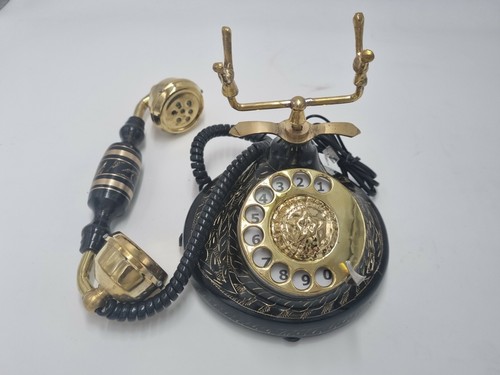 Antiguo banco de mesa de teléfono de trabajo con dial giratorio náutico antig... - Imagen 3 de 9