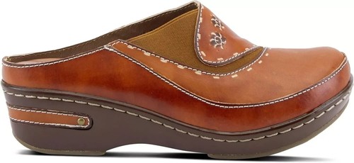 L'Artiste by Spring Step Womens Chino Leather Clog - Camel NEW - Picture 4 of 7