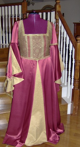 Renaissance Court Style Gown, Medieval Dress Garb, Faire Costume 14/16 - Picture 2 of 10