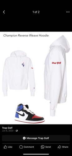 TRAP GOLF x CHAMPION (2020) Official SOLD OUT!!! Reverse Weave Hoodie Size 3XL - Picture 5 of 10