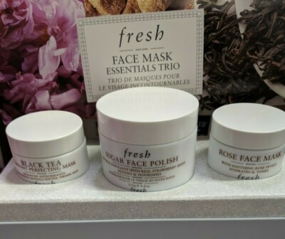 NIB $108 Value Fresh Face Mask Trio/Full Sugar Polish/Rose/Black Tea Perpecting