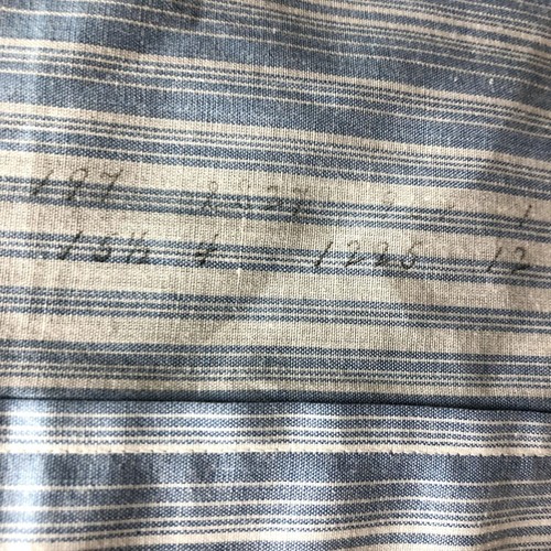 Hathaway Broadstreets Blue White CHALK STRIPE MoD Disco FRENCH CUFF Shirt 15 1/2 - Picture 5 of 8