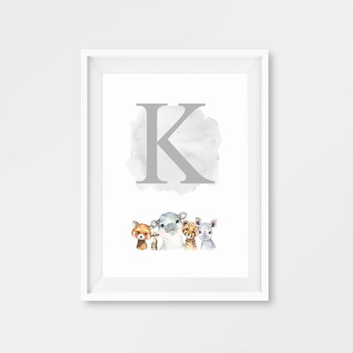 Personalised Safari Animal Nursery Prints Children's Posters Wall Art Pictures - Picture 21 of 36