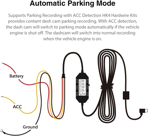HK4 Acc Hardwire Kit, USB-C Hard Wire Kit for A329/A229Plus/A229Pro/A119Mini2/A1 - Picture 5 of 12