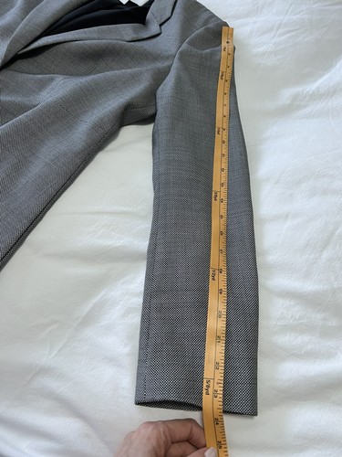 Hugo Boss Blazer Jacket Womens 10 Jalaia Wool Gray - Picture 8 of 12