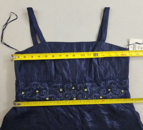 R&M Richards Collection abito donna 10P blu navy zip 136480 $174 donna - Foto 3 di 9