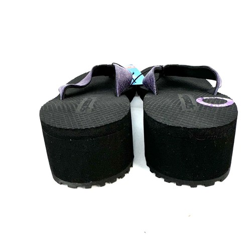 SPEEDO Platform Wedge Flip Flops Woman's Size 9 Purple Reptile Print Slip On - Picture 4 of 7