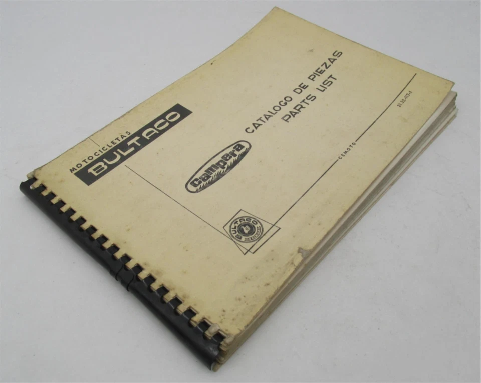 Bultaco Original Fábrica 1971 Campera Piezas Lista Catálogo Libro Manual 21.32-117-1 Foto 2 de 4