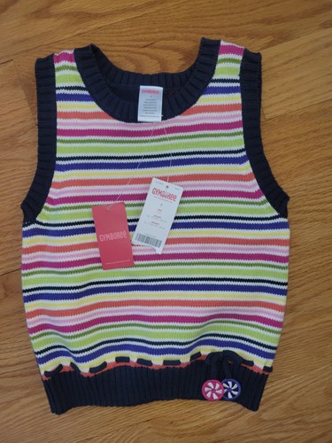 NWT Gymboree Candy Shoppe Shops Vest sweater Rainbow 7 Girls Holiday Vintage