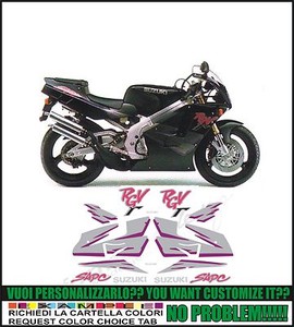 Kit adesivi decal stikers SUZUKI RGV 250 GAMMA 1991 WHITE