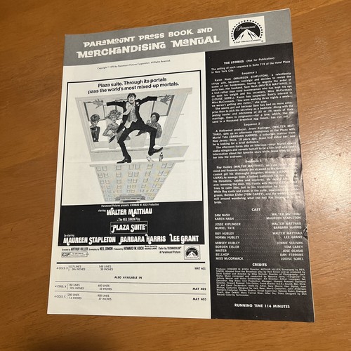 Lote de 20 anuncios de explotación manuales de campaña de libros de prensa de películas de Paramount Pictures años 70 - Imagen 21 de 23
