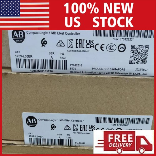 New Sealed 1769-L30ER ABCompactLogix 1 MB ENet Controller 1769L30ER - Picture 1 of 5