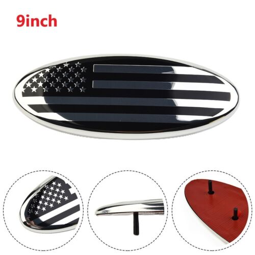 1 X For Ford F150 F350 FRONT GRILL Tailgate US-Flag Oval Emblem Badge 23*9cm - Picture 1 of 24