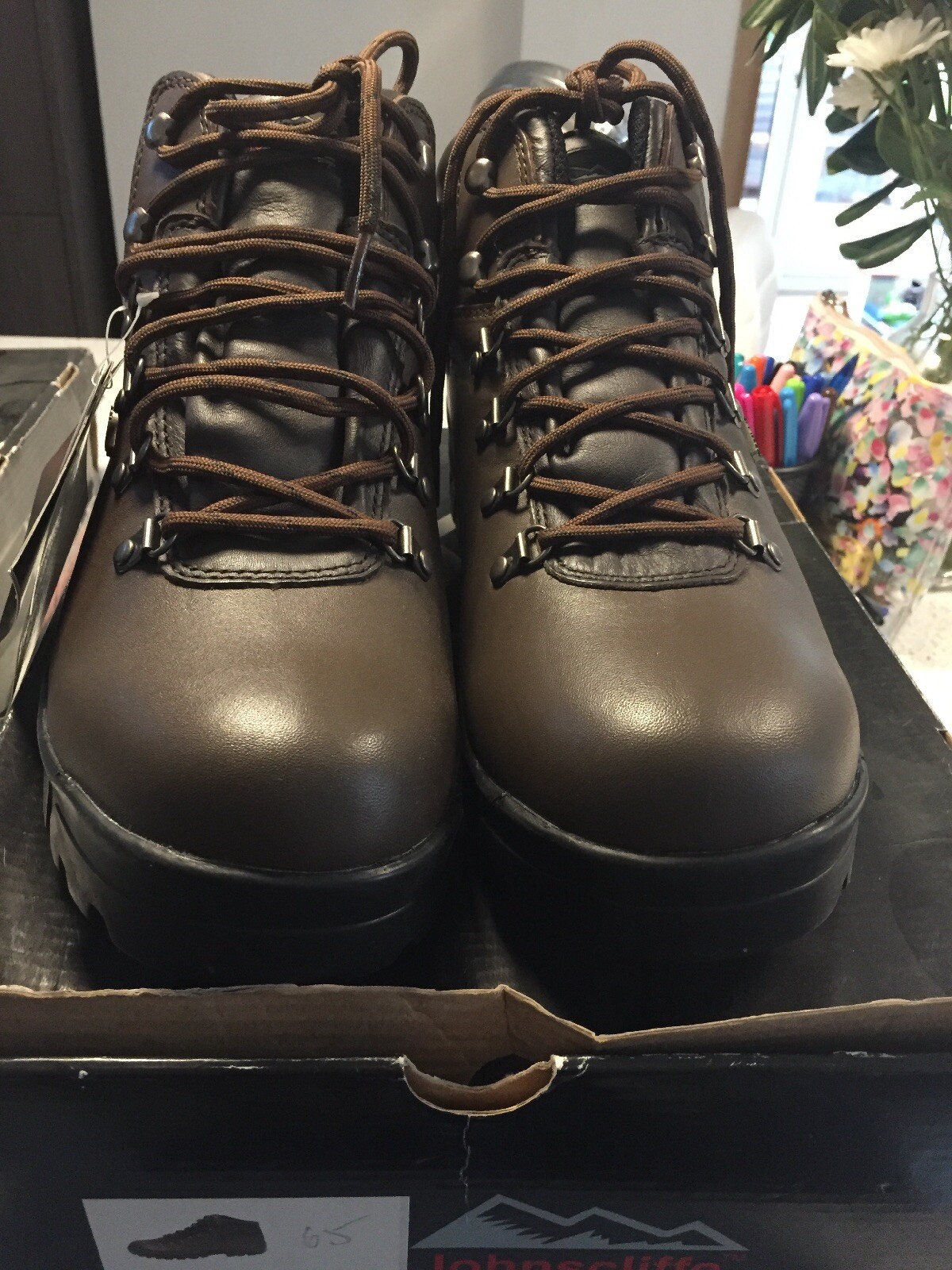 Grafters M9509B Mens Super Wide Dealer Safety Boots Brown