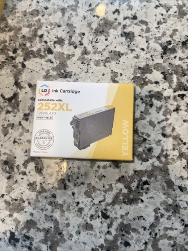 LD Reman T252XL420 252XL Yellow Ink Cartridge for Epson Printer WF-7620 WF-3620 - Picture 3 of 3