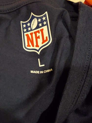 NFL Denver Broncos Football Blue and Orange Short Sleeve T-Shirt Size Large - Picture 3 of 3