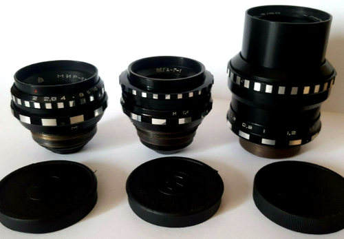 Set 3 lentes Kiev-16U cámara Vega-7-1 Mir-11 Tair-41 4 Black Magic Pocket BMPCC - Imagen 9 de 12