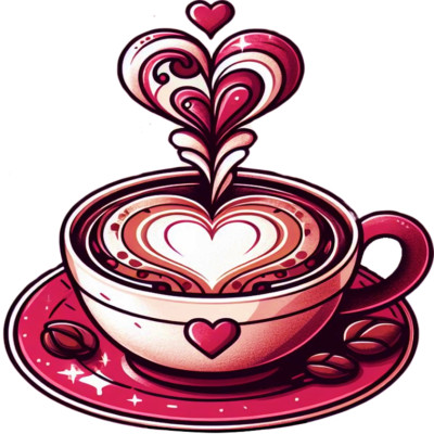 30 Custom Valentine Love Coffee Personalized Address Labels