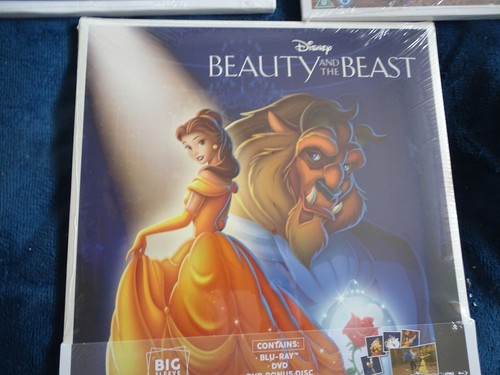 LOT 3X DISNEY BIG SLEEVE ED.BEAUTY BEAST/ALADDIN/CINDERELLA -BLURAY DVD ETC - Picture 4 of 7