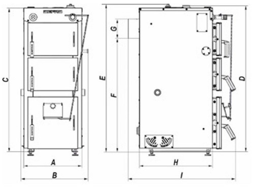 Holzkessel Scheitholzkessel  Naturzugkessel 15kW elektronischen Feuerzugsregler - Bild 6 von 15