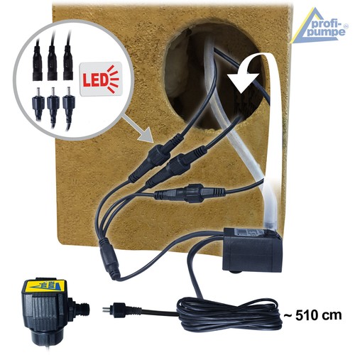 GARTENBRUNNEN ZEN BRUNNEN ZIMMERBRUNNEN SPRINGBRUNNEN KASKADENBRUNNEN LED 230V - Bild 30 von 62