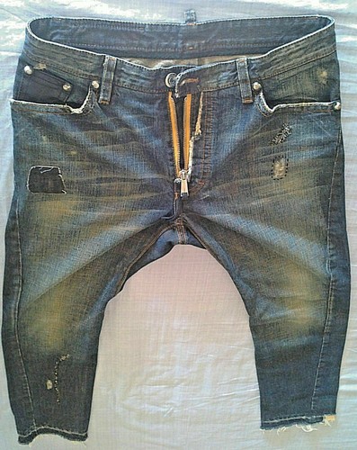 RRP €700 Authentic rusty DSQUARED Yellow Zip kenny jeans Mod.71P159 Tag.50 46 - Picture 2 of 12