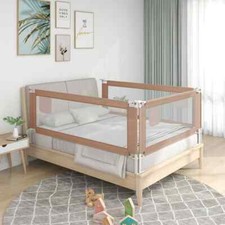 NNEVL Toddler Safety Bed Rail Taupe 200x25 cm Fabric