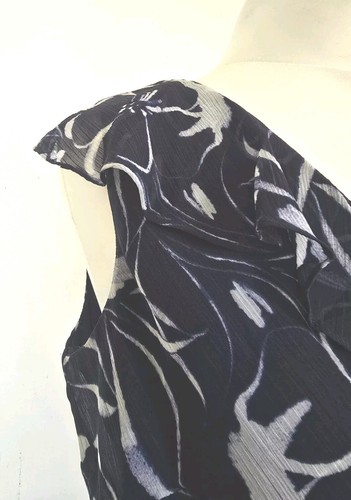 DKNY 38 175/100A Dress Women's Navy Grey Floral - Picture 3 of 9