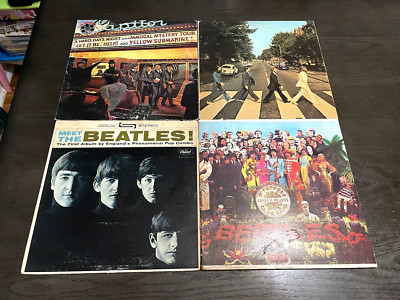 The Beatles Record Lot of 4 Sgt Peppers Lonely Hearts Club Band Abbey Road ++