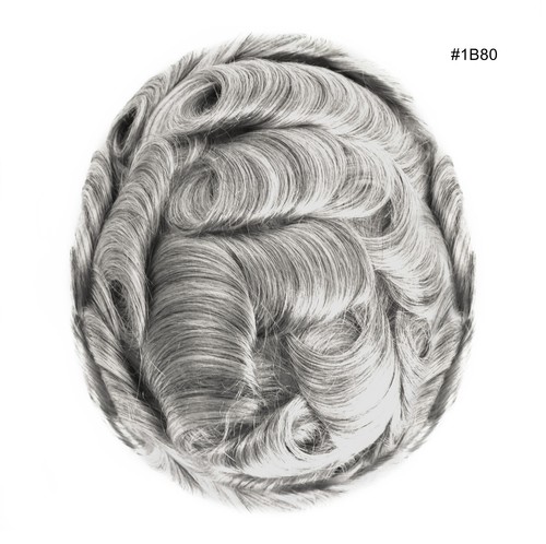 Sistema di sostituzione dei capelli umani da uomo 0,12 mm Poly Skin Toupee pe... - Zdjęcie 25 z 32