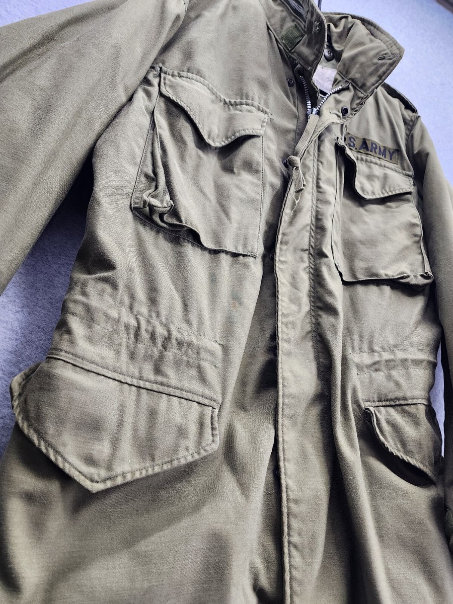 Vintage 1969 Army M-65 Field Jacket OG-107 Small Long Alpha
