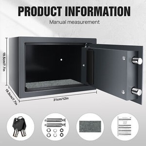 TecTake 400564 20x31x22cm Elektronischer Safe Tresor