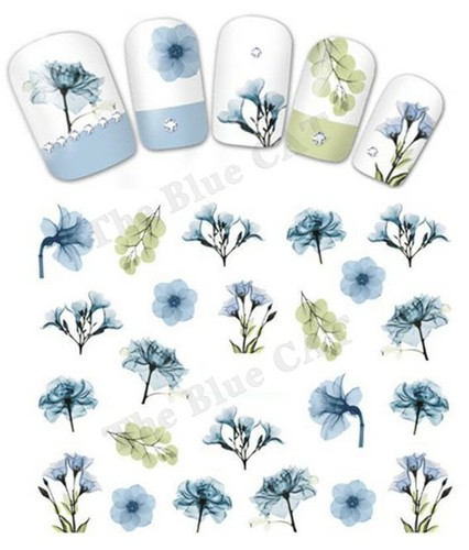 Nail Stickers -Water Decals Flowers Lace Tribal Jewels Feathers Butterfly ๐ธ๐ธ - Picture 136 of 252