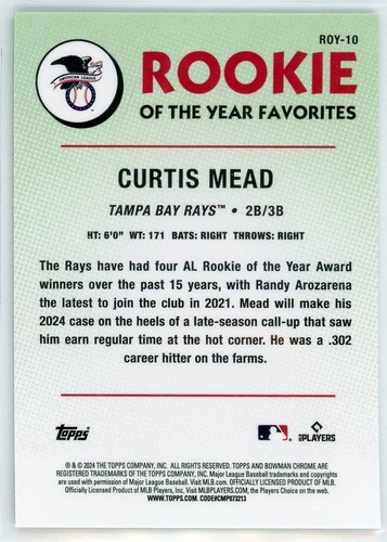 2024 Bowman Chrome Rookie of the Year Favorites Choose to complete your set - Picture 11 of 15