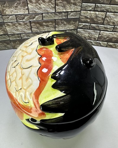 Barattolo di biscotti in ceramica halloween horror non morti mostro testa zombie CandyBowl cervello! - Foto 12 di 24