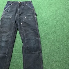 Vintage Carhartt Pants Mens 28 Black 90S Dist...
